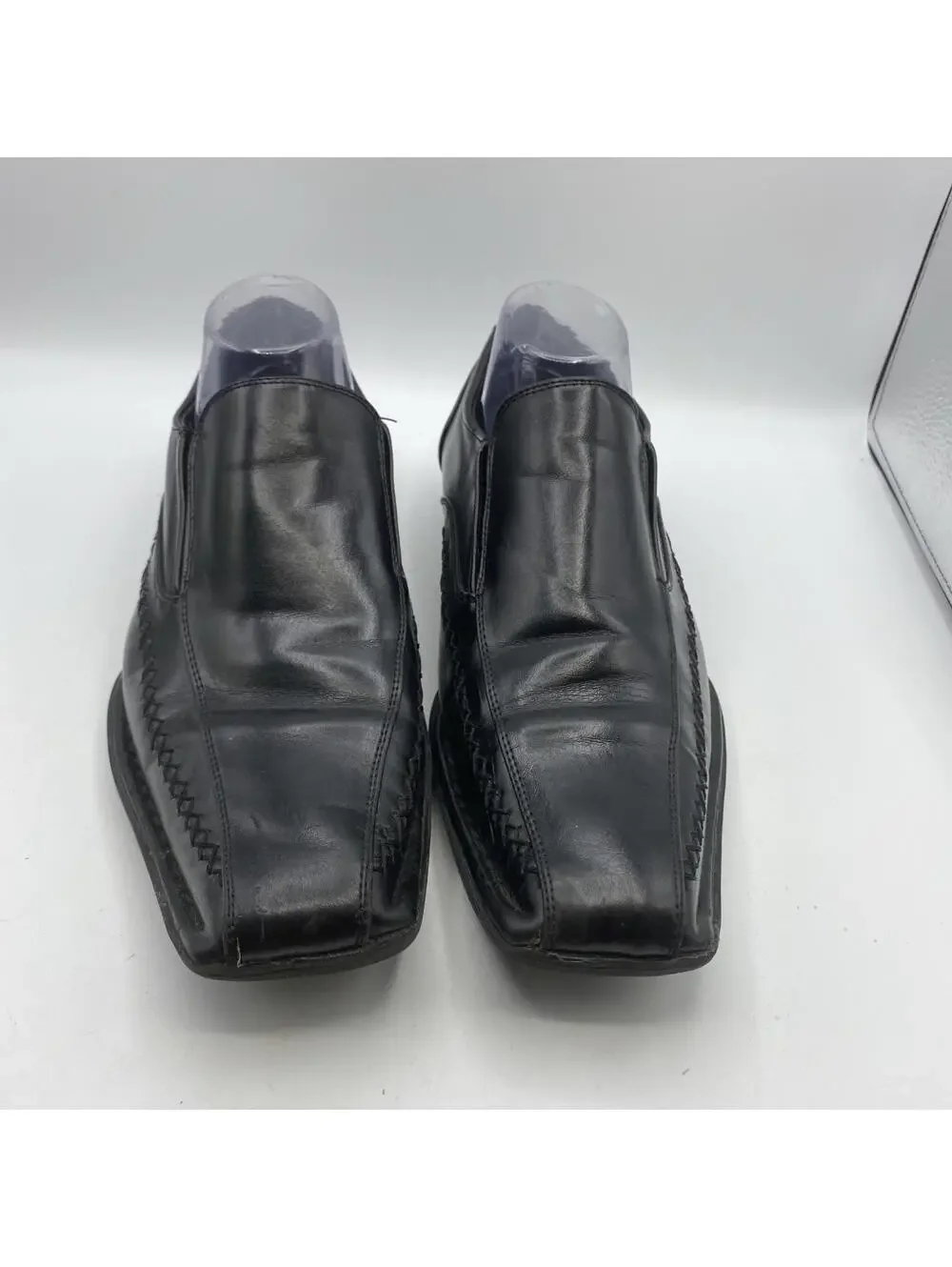 Dexter Black Leather Lace Up Men’s Dress Shoes Size 9 with Square Toe
